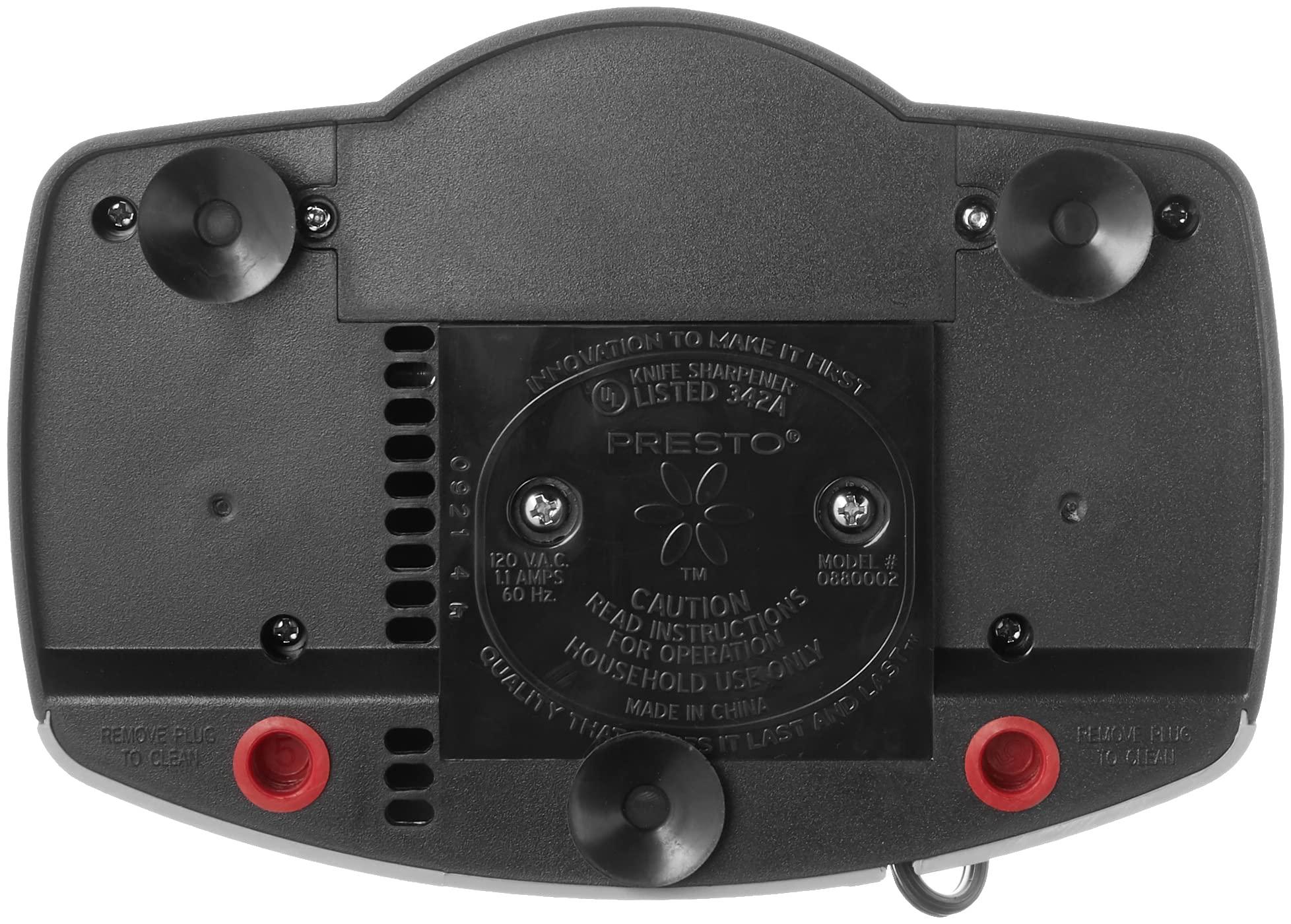 Presto Presto 08800 EverSharp Electric Knife Sharpener, 2-Stage System, Silver/Black