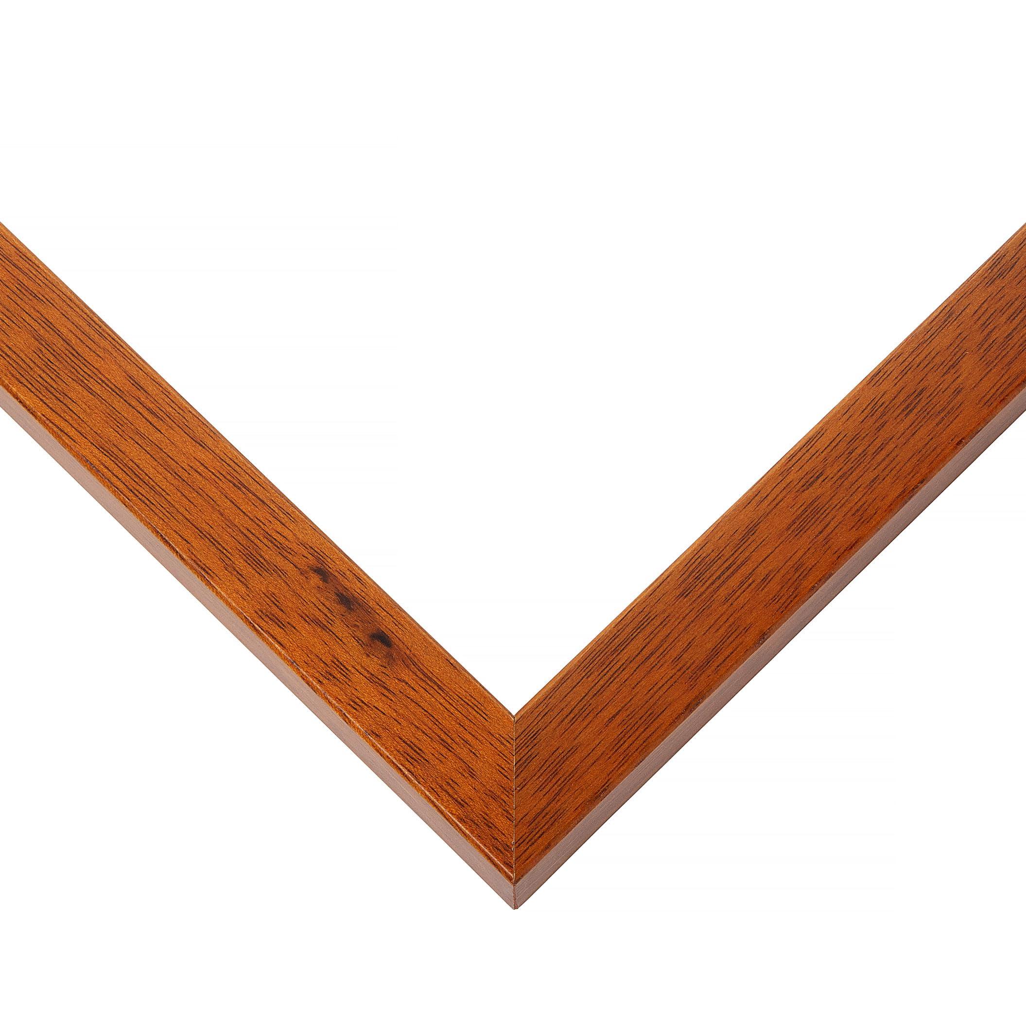 CustomPictureFrames.com 8x5 Frame Brown Honey Pecan Solid Wood Picture Frame | 0.75 Inch Moulding Width | Complete with UV Acrylic Plexiglass, Foam Board Backing & Hanging Hardware