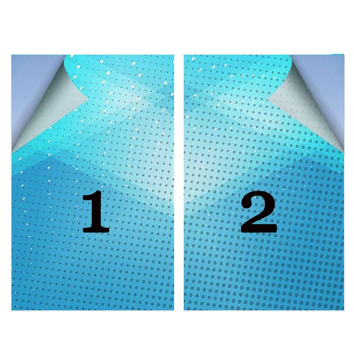 Generic Multicolor Window Film Privacy, Non Adhesive Frosted Glass Film, for Door Home Bathroom Office, Gradient Little Geometric Background Frosted Glass Film 35.4Wx55.1L-inch x2 Pcs