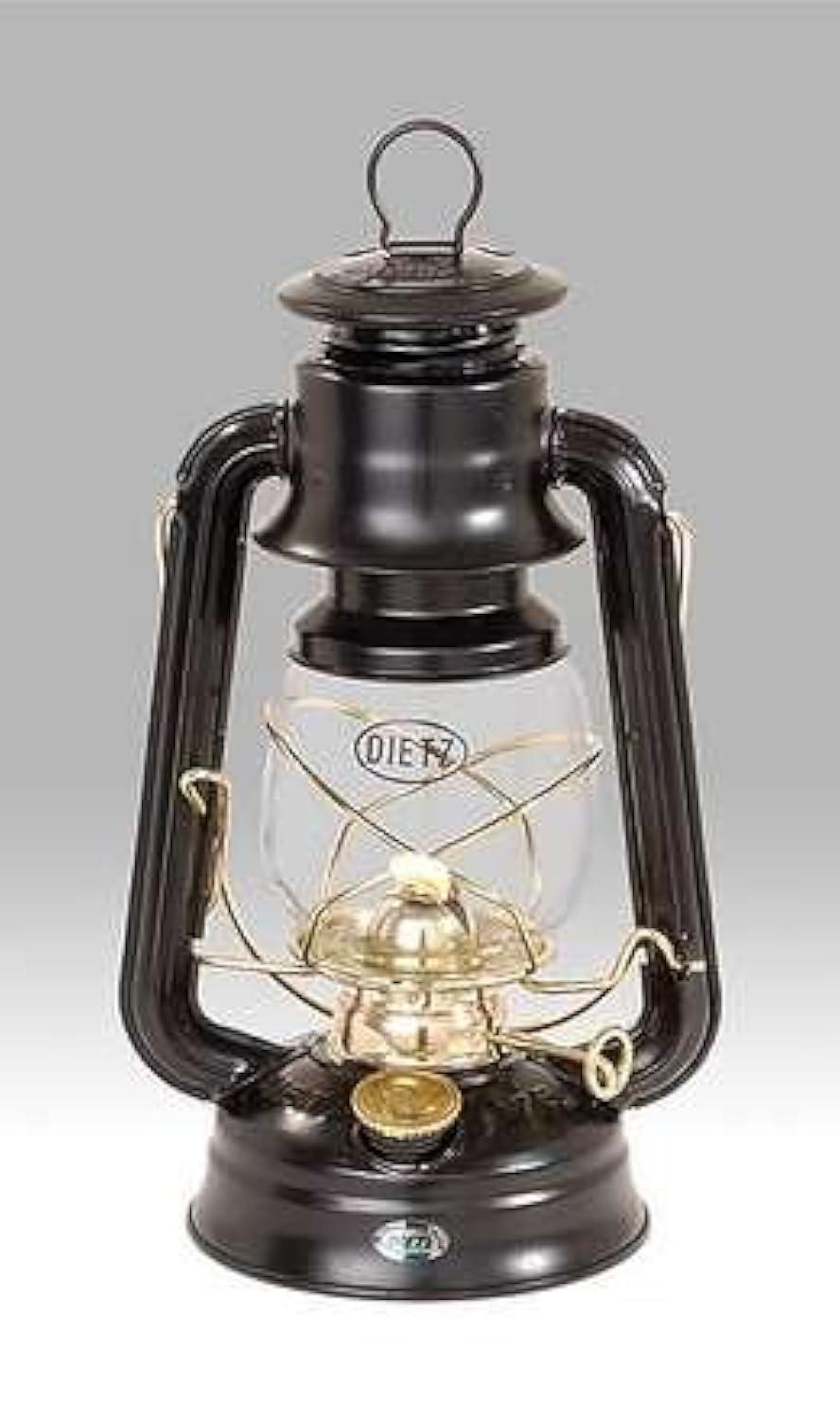 Dietz Dietz Original 76 Oil Lamp Burning Lantern Black with Gold Trim