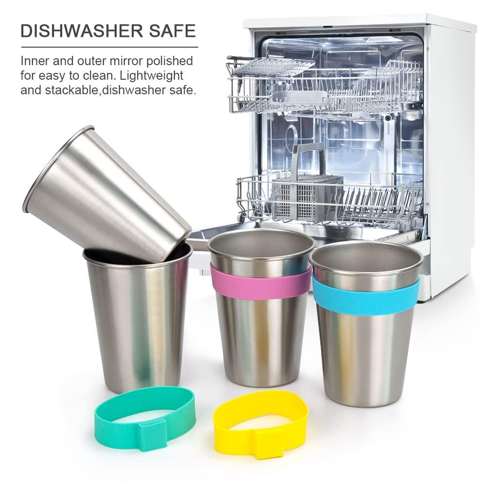 SOPHICO SOPHICO Magnetic Hanging Cups for Toddlers Kids and Adults, Hanging Cup on Fridge or Watercooler, for Independent Drinkers (MIX-12oz, Stainless Steel)