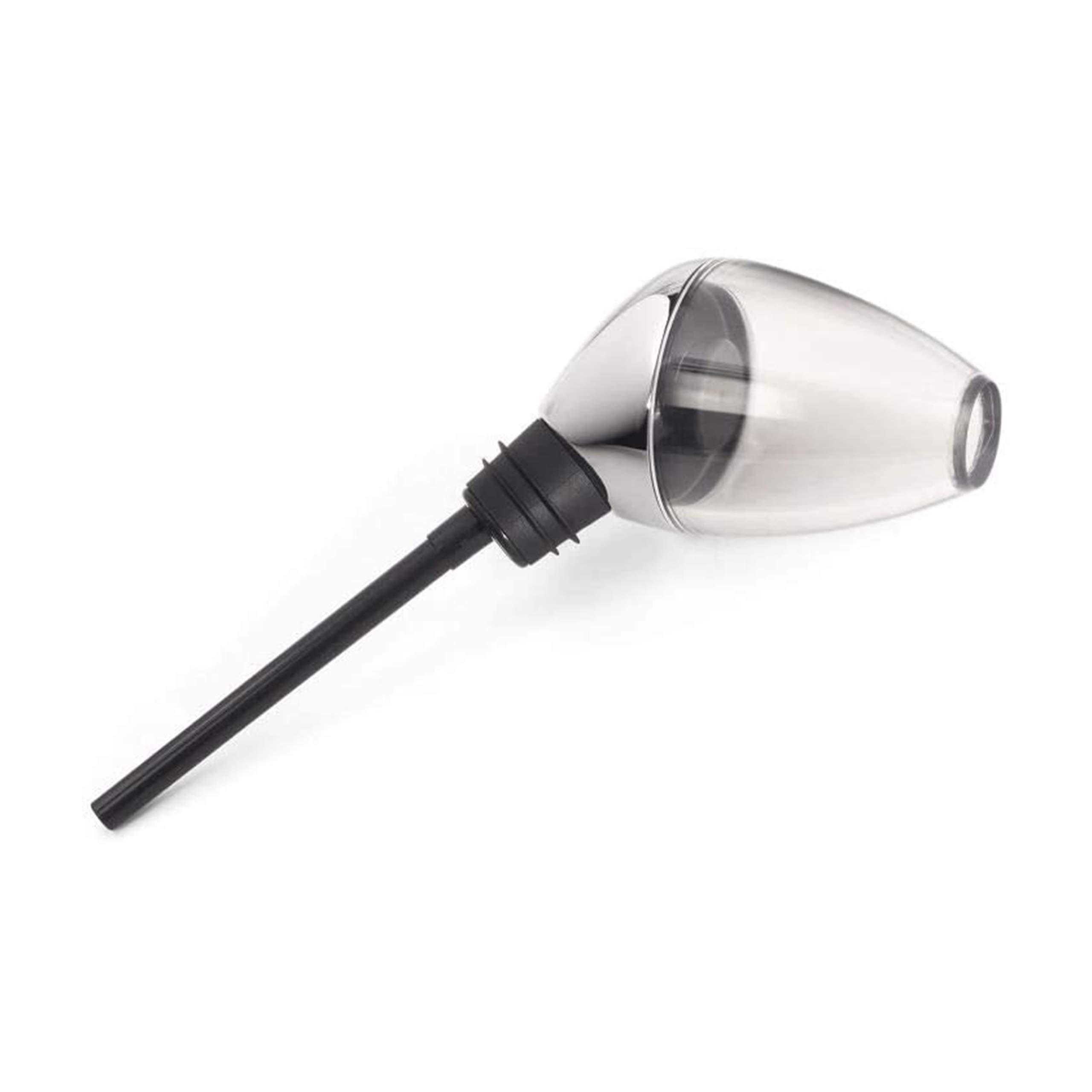 Rabbit Rabbit Wine Aerator and Pourer, 7-Inch, Silver/Black/Clear