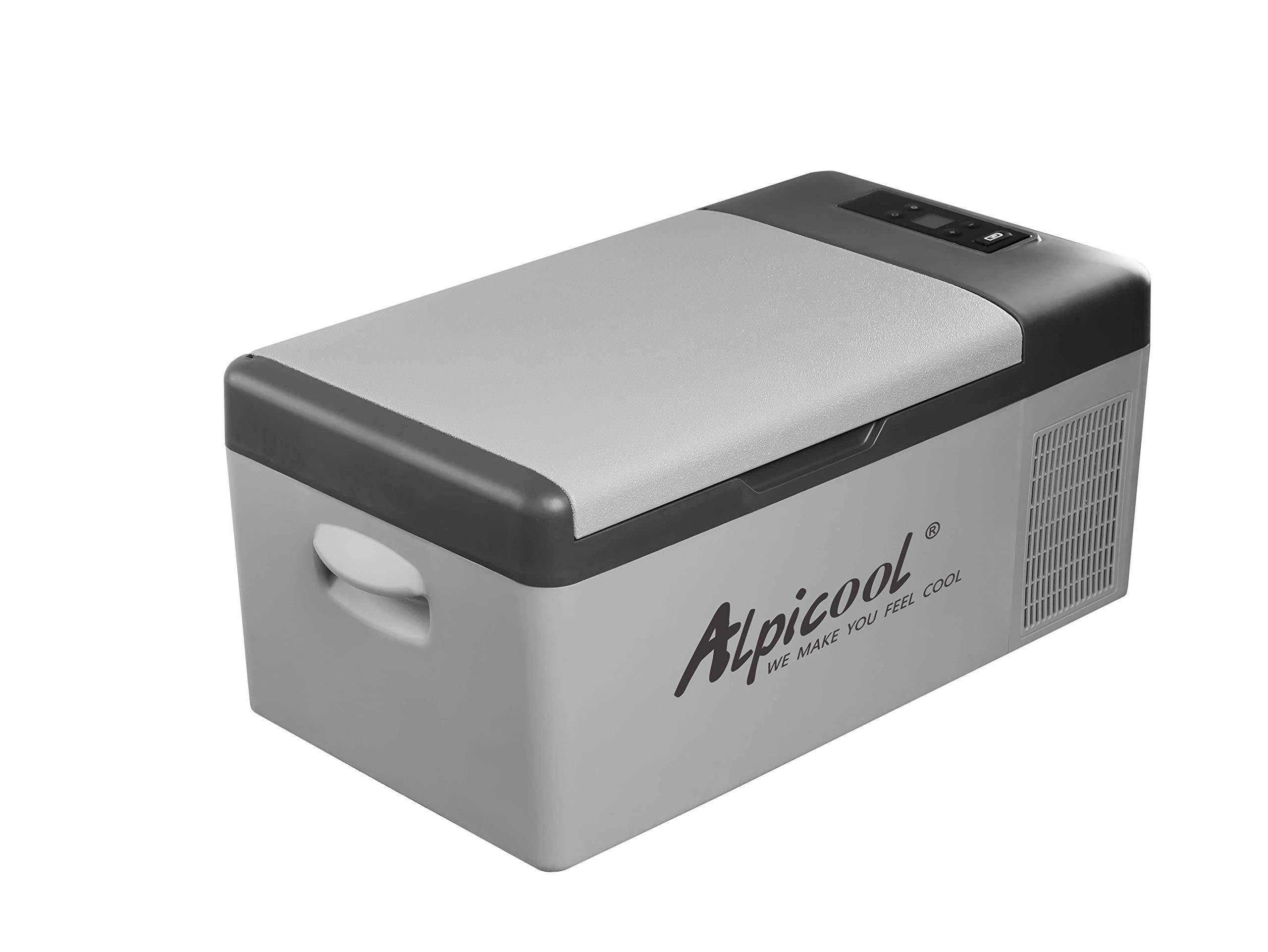 Alpicool Alpicool C15 Portable Car Freezer,12 Volt Refrigerator, 16 Quart (15 Liter) Fast Cooling 12V Car Fridge -4~68, Car Cooler, 12/24V DC and 100-240V AC for Outdoor, Camping, RV, Truck, Boat