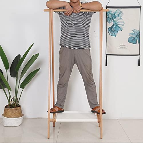 PSAKGHG Coat Rack Coat Stand Clothes Rack with 1-Tier Storage Shelf for Shoes and Baskets Solid Wood Floor Hanger Space-Saving Ideal for Bedroom, Entryway, Office and More