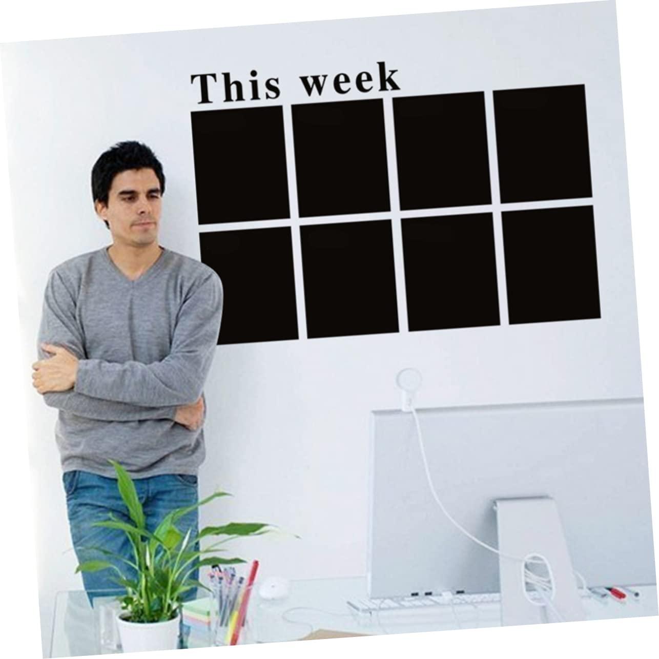 MAGICLULU MAGICLULU 2pcs Stick on Blackboard Kitchen Calendar Menu Chalkboard Chalk Board Calendar Chalkboard Stickers Monthly Planner Blackboard Weekly Menu Blackboard Peel Removable Mural