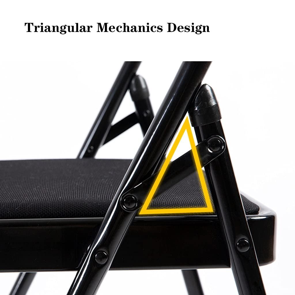 Folding Chairs Folding Chairs Furniture Foldable Back Rest Chair Comfortable Simple fold up Chair Folding Inverted Fitness Chair Ergonomic Chair Camping Chair (Color : Black, Size : 45 * 46 * 78cm)