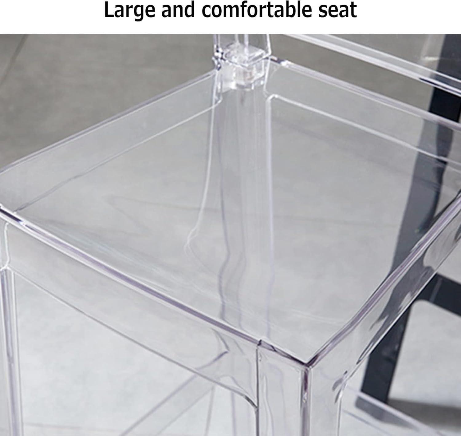 MUYRJLZX MUYRJLZX Tall Bar Chairs Clear Bar Stool Modern Dining Chair with Back and Footrest Bar Chair 43x47.5x111 Cm Chair Load 200 Kg Kitchen Bar Stools Enjoy Life