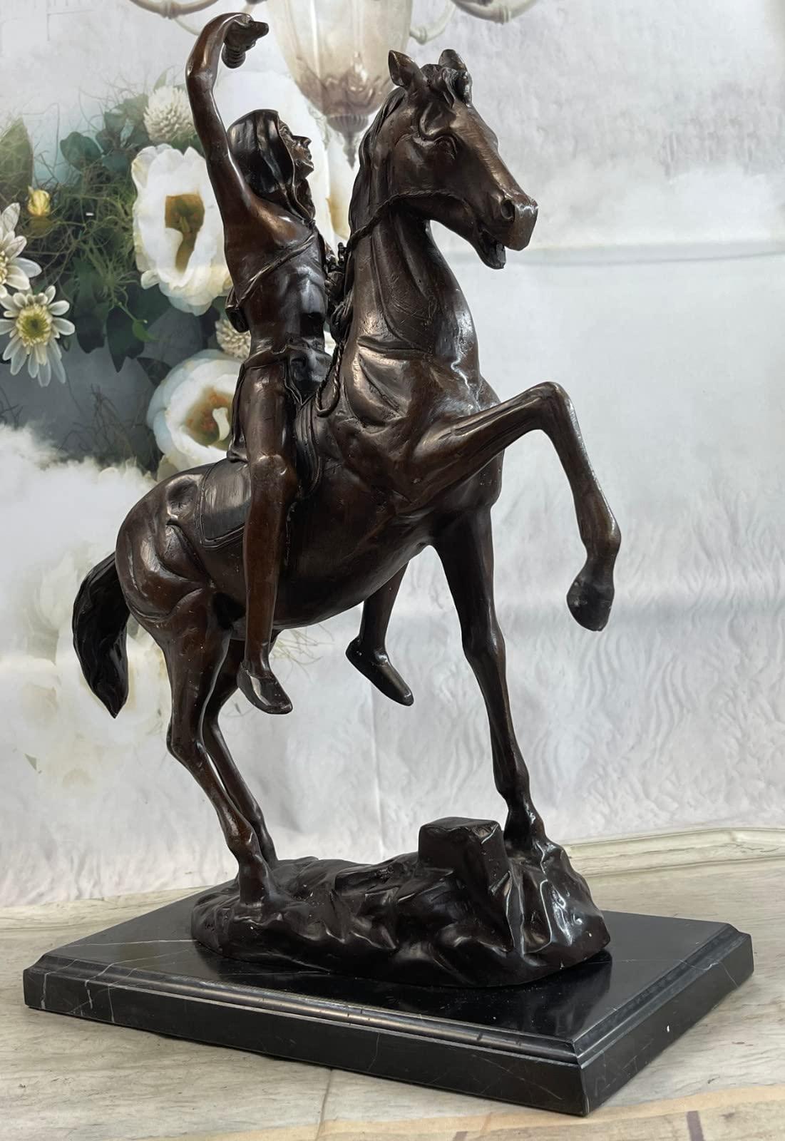 EUROPEAN BRONZE EUROPEAN BRONZE Handmade Sculpture The Scalp by Frederic Remington Finest USA Artwork Statue Dcor by Bronze Classy