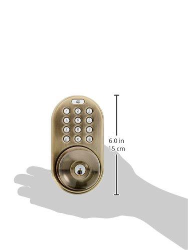 MiLocks MiLocks XKK-02AQ Digital Door Knob Lock with Keyless Entry via Remote Control and Keypad Code for Interior Doors