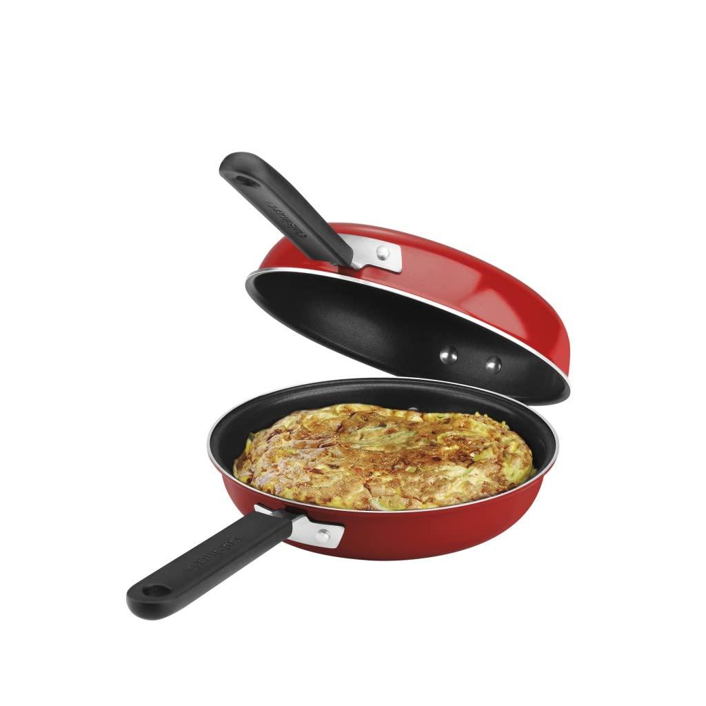 Cuisinart Cuisinart FP2-24R 10-Inch Nonstick Set Frittata Non-Stick Sauce Pan, Red