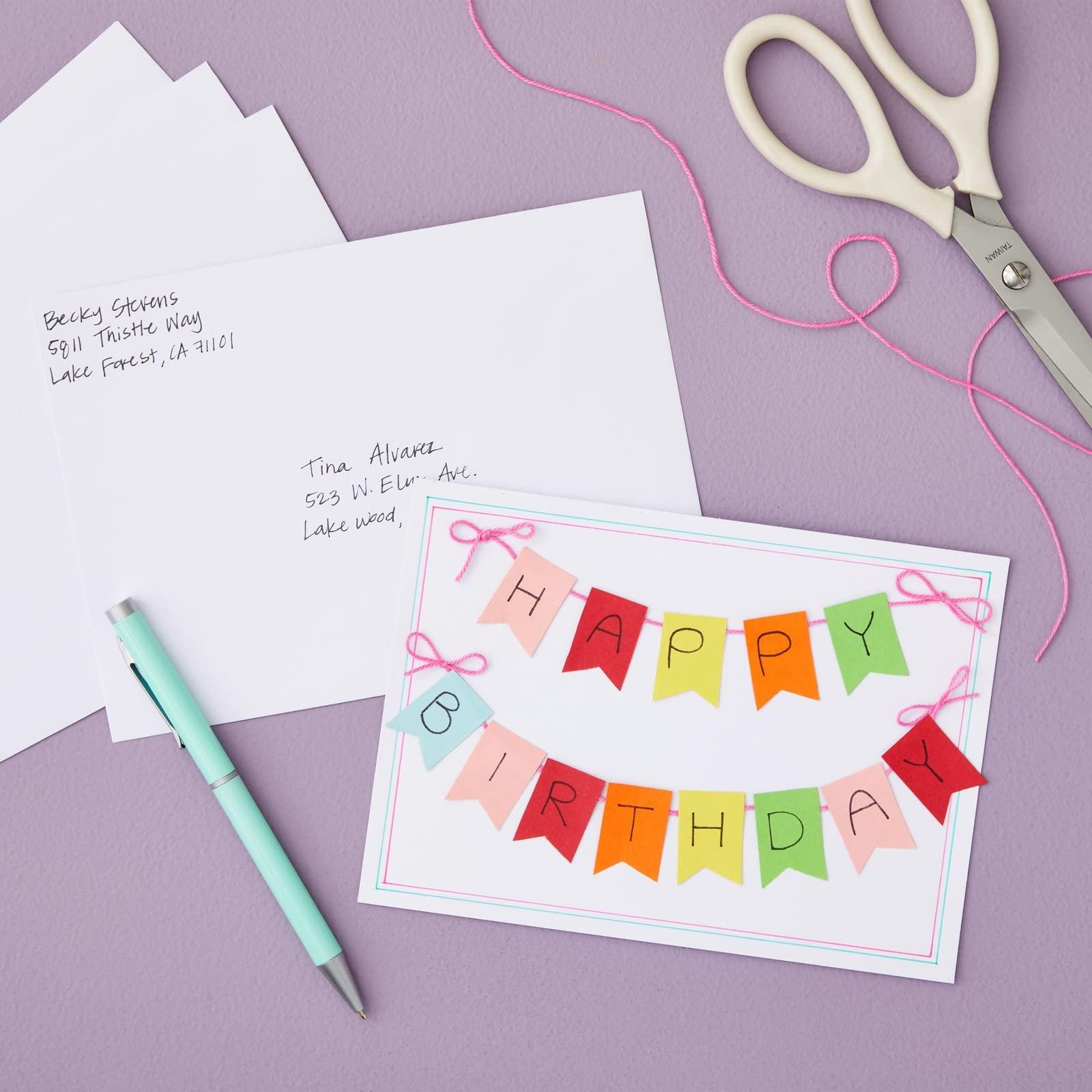 Pipilo Press 100 Pack Blank Invitation Cards with Envelopes, Cardstock Paper for Weddings, Birthday Party, Baby Shower, DIY, Valentine\'s Day (5x7 In)