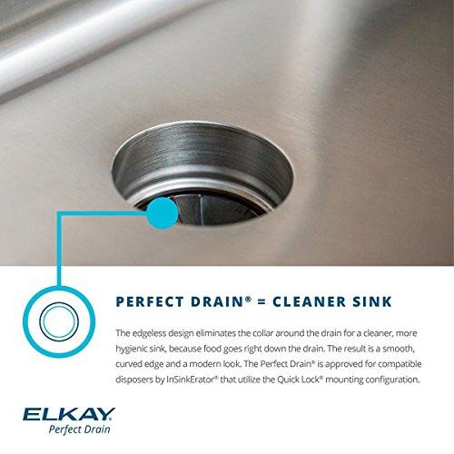 Elkay Elkay ELUHAD211550PD Lustertone Classic Single Bowl Undermount Stainless Steel ADA Sink with Perfect Drain