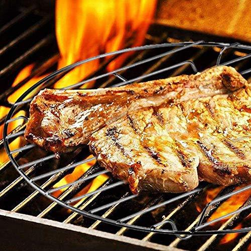 Starnk Stainless Steel Round Wire Roaster Rack/Papad Jali/Roti Grill Round Shape with Wooden Handle