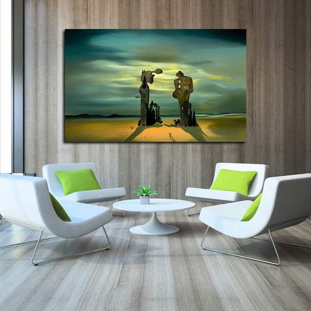 BOHU ARTS BOHU ARTS Dali Canvas Art Salvador Dali Angelous Wall Art Framed Painting for Bedroom Livingroom Office Ready to Hang