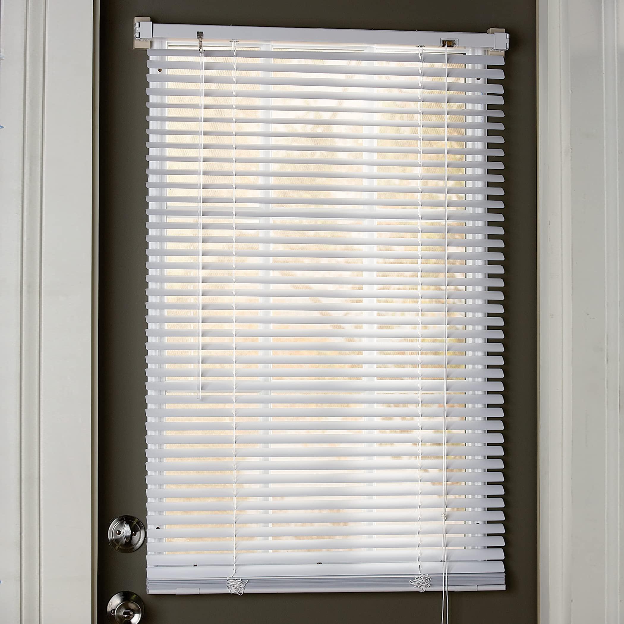 Collections Etc Collections Etc Easy Install Magnetic Blinds, 1" Mini Quick Snap on/Snap Off, for Steel Metal Door Windows, White, 25" X 40", White, 25" X 40"
