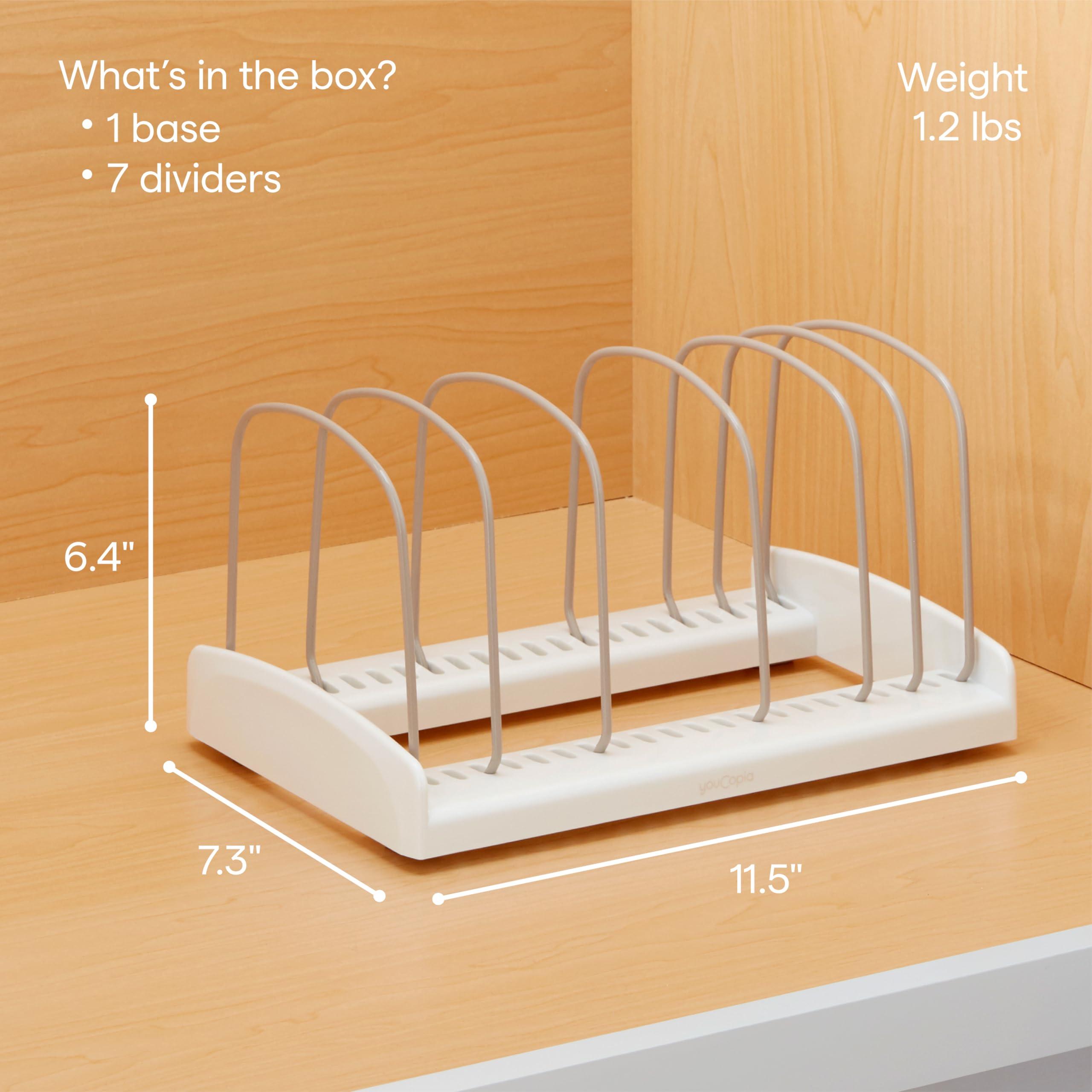 YouCopia YouCopia StoreMore Adjustable Bakeware Rack, Cookie Sheet Baking Pan and Tray Organizer for Kitchen Cabinet and Pantry Storage, Standard, White
