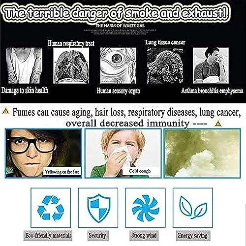 HEQIM HEQIM Chimney Smoke Evacuator, 100W/120W Induced Draft Fan, Chimney A Draft Inducer Chimney Exhaust Fan for Barbecue Air Extractor(B)