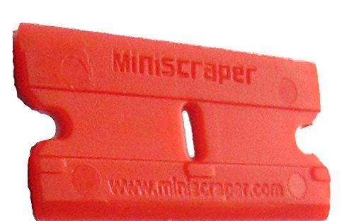 miniscraper 25 Plastic Double Edged Razor Blades with Titan Razor Scraper - Mini Scraper Combo