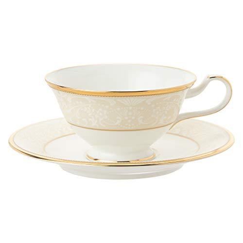 ????(Noritake) Noritake T59587/4753 Cup & Saucer (Coffee Tea), 8.7 fl oz (220 cc), White Palace Bone China