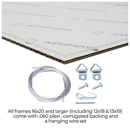 ArtToFrames ArtToFrames 19x23 inch Comtemporary White Wood Picture Frame, 2WOMD8990-19x23