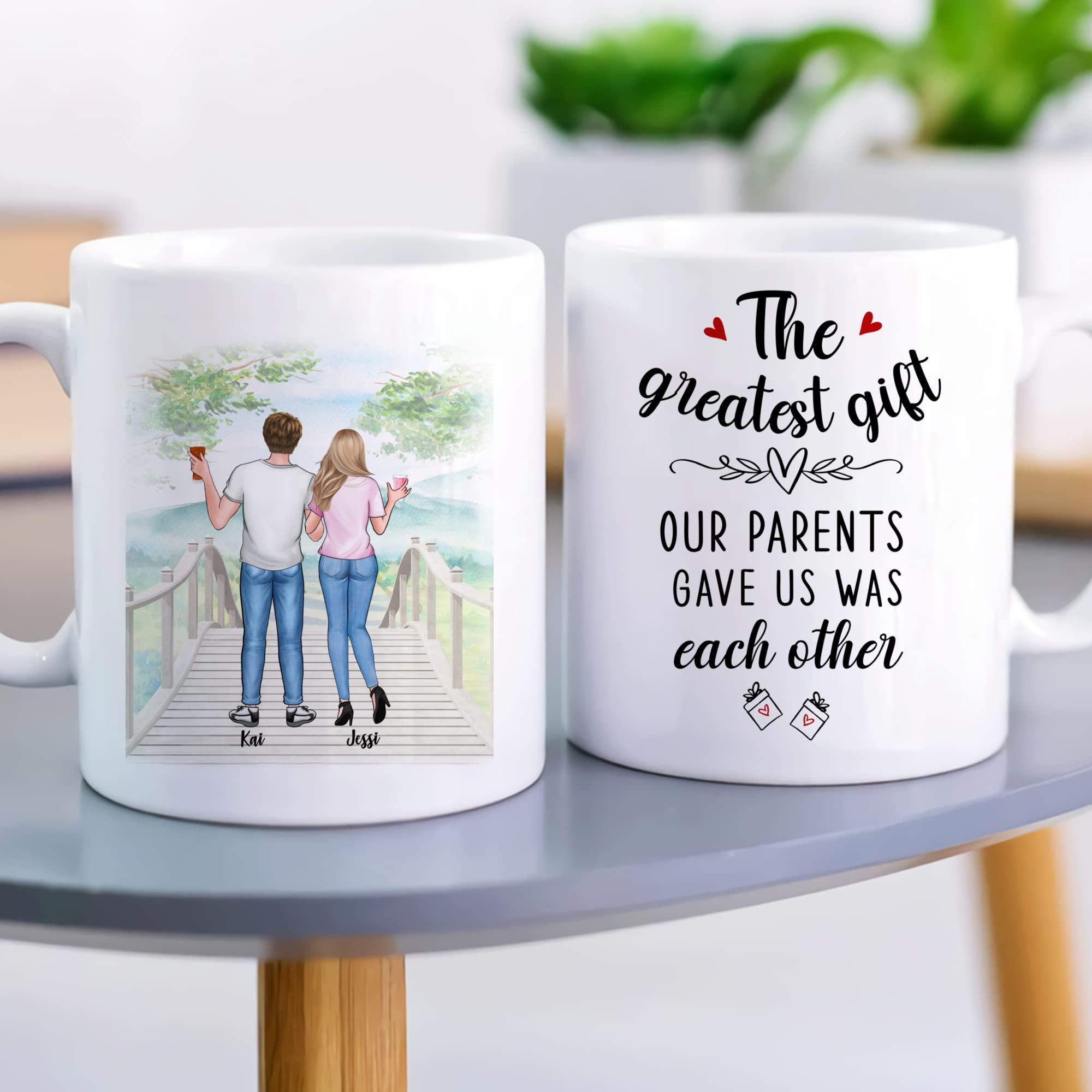 Gossby GOSSBY Personalized Custom Mug (2 Person) The greatest gift our parents gave us was each other Custom Sister Mug from Sister, Sister Coffee Mug with Names, Personalized Sisters Cups, Christmas or Birt