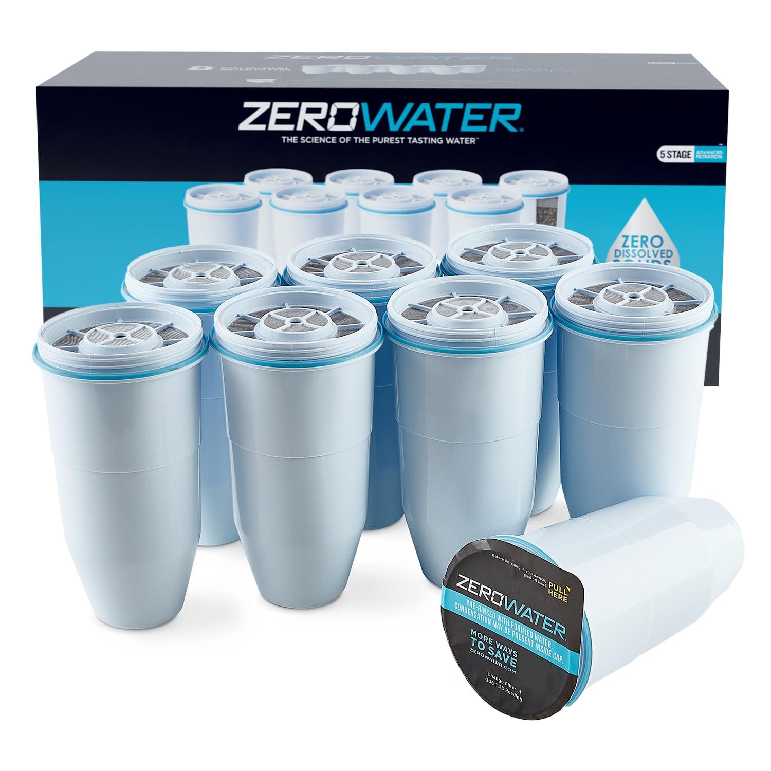 ZeroWater ZeroWater 52-Cup Ready-Read 5-Stage Water Filter Dispenser & Official Replacement Filter - 5-Stage Filter Replacement 0 TDS for Improved Tap Water Taste - System IAPMO