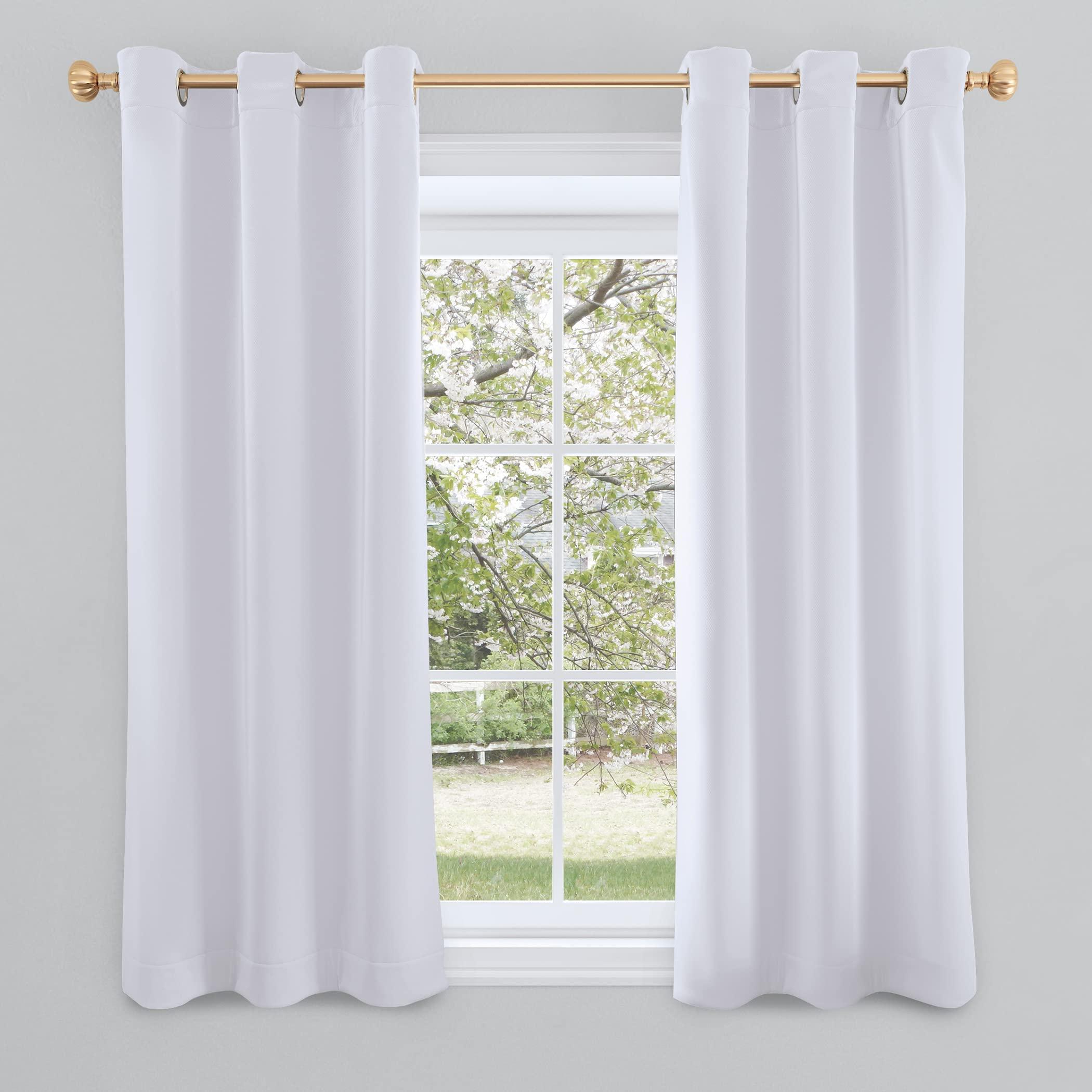 Sun Zero Sun Zero Riley Kids Bedroom Blackout Grommet Curtain Panel, 40" x 63", White