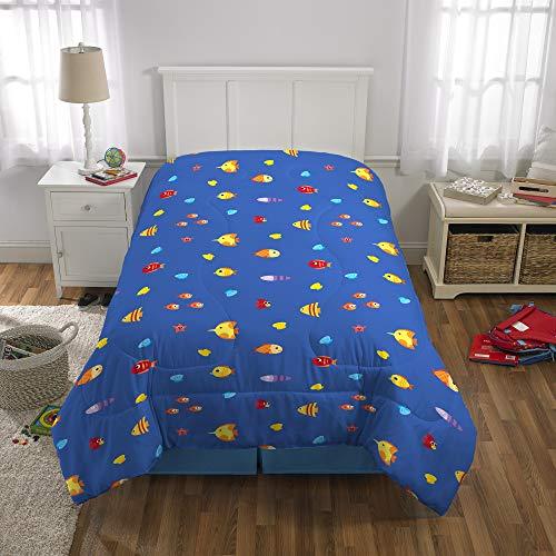 Franco Baby Shark 2pc Twin/Full Reversible Comforter and Sham Bedding Set