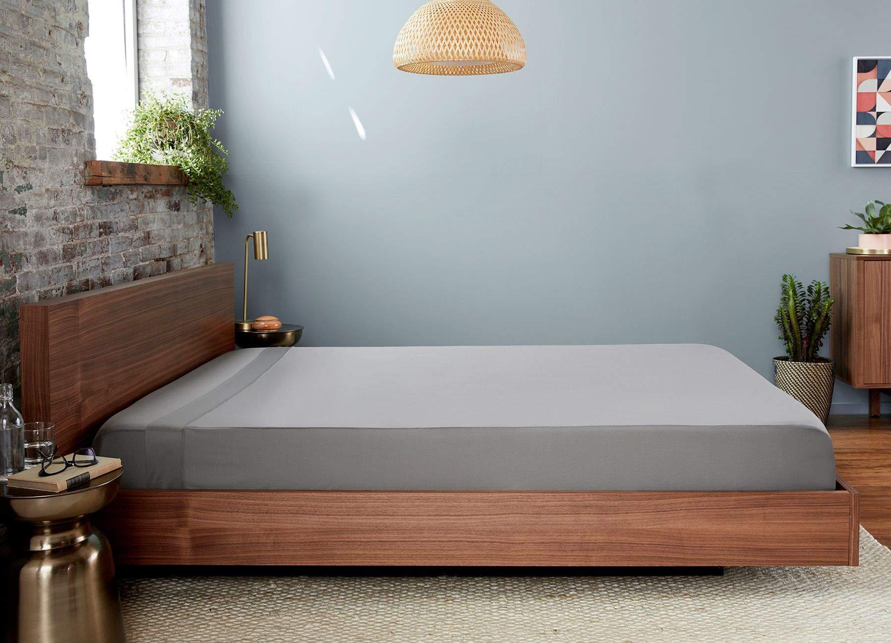 SHEEX SHEEX Original Performance Sheet Set, Cooling Bed Sheet with 1 Flat Sheet, 2 Fitted Sheet, and 2 King Pillowcases, Split King, Graphite