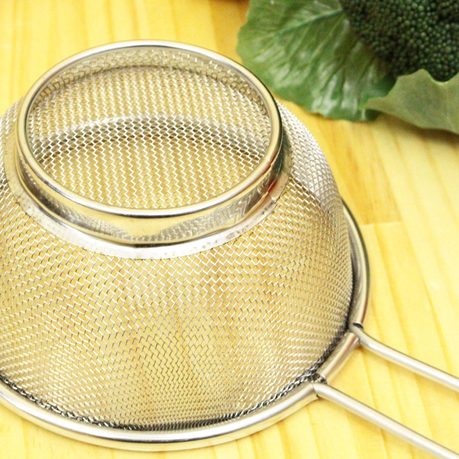 ?????? Inoue Kaami Industrial Strainer 8.7 inches (22 cm), Bottom Included, 18-8 Stainless Steel, Made in Japan
