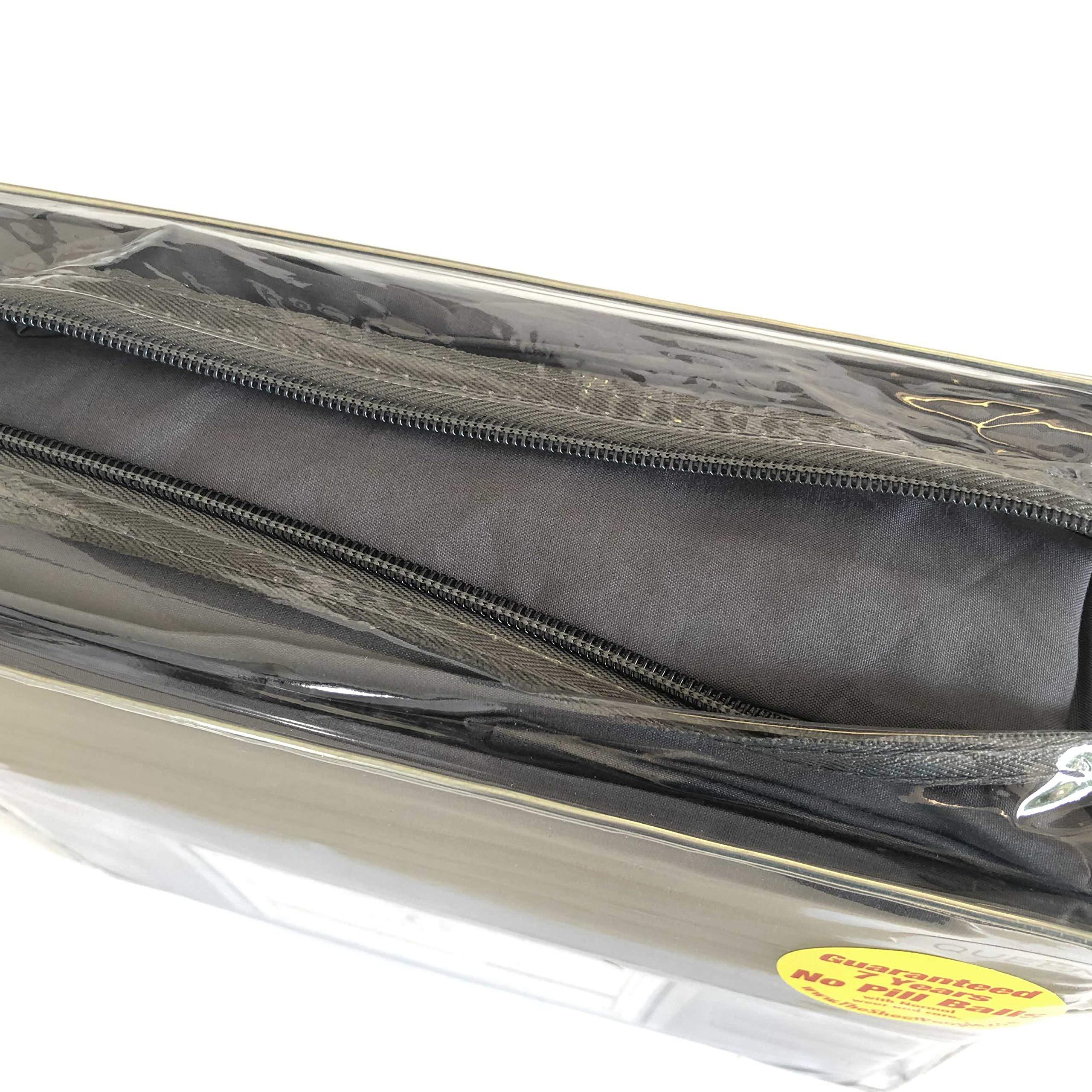 FixtureDisplays Queen Size Sheets 1800 Thread Count 60% Clara Clark Egyptian Cotton,40% Polyester Microfibre Blen Pill Ball Free Guaranteed Sheets Deep Pocket Fits Mattress up to 18 Inch Thick 15177-Dark Grey-2D