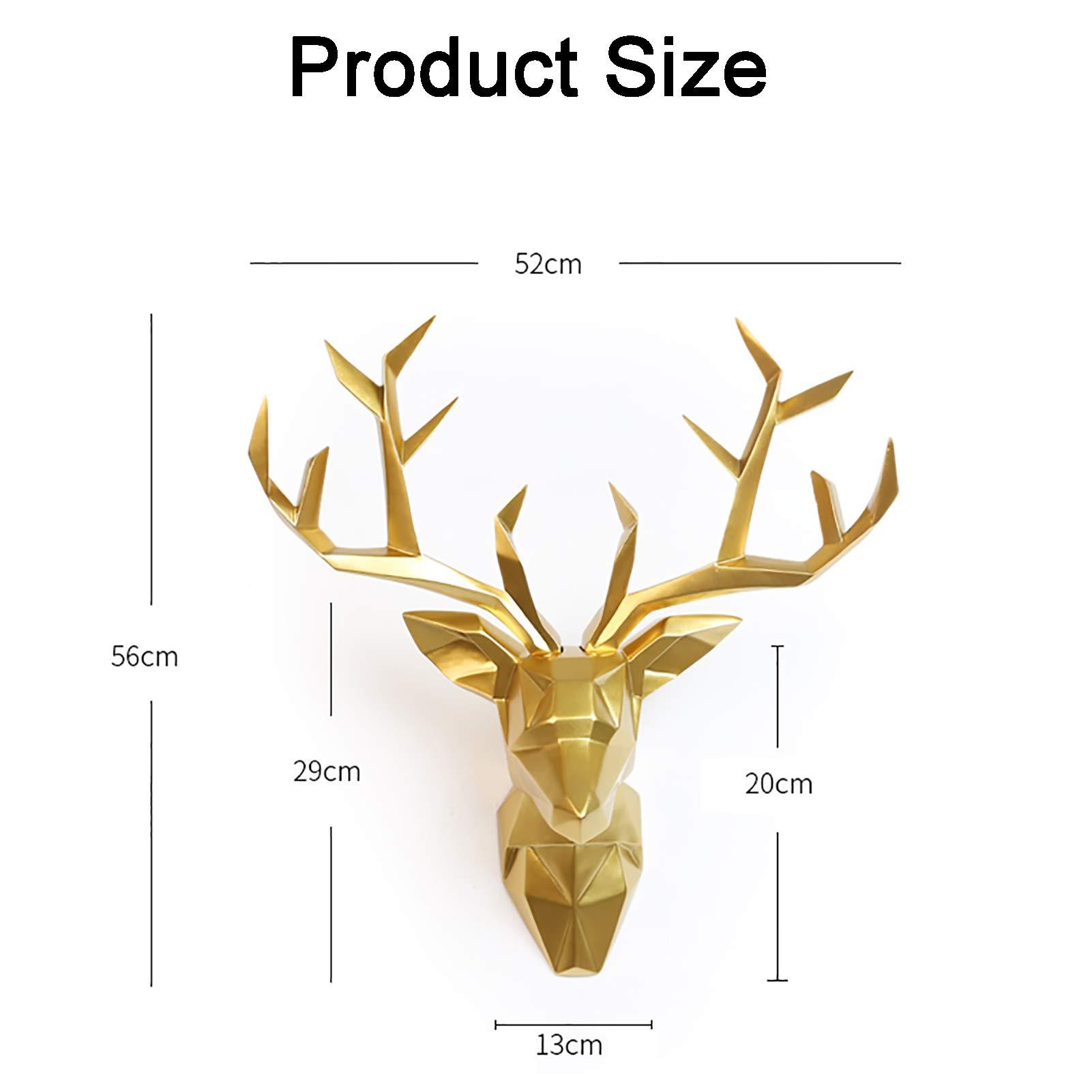 Feelme Feelme Faux Deer Head,Wall Charmers Rustic Wall Decor Deer Antlers,Wall Mounted Faux Taxidermy Animal Head Wall Decor, Faux Antlers Wall Sculptures