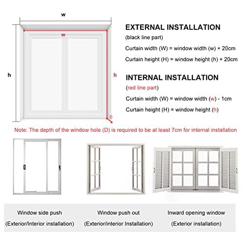 Suwooy Natural Bamboo Roller Blinds,60% Light Filtering Roll Up Shades,Retro Decorative Curtains,Indoor Outdoor Bamboo Blinds 45-150cm Wide,Roman Blinds,Breathable Sun Shades,WH-140x240cm/55x94in