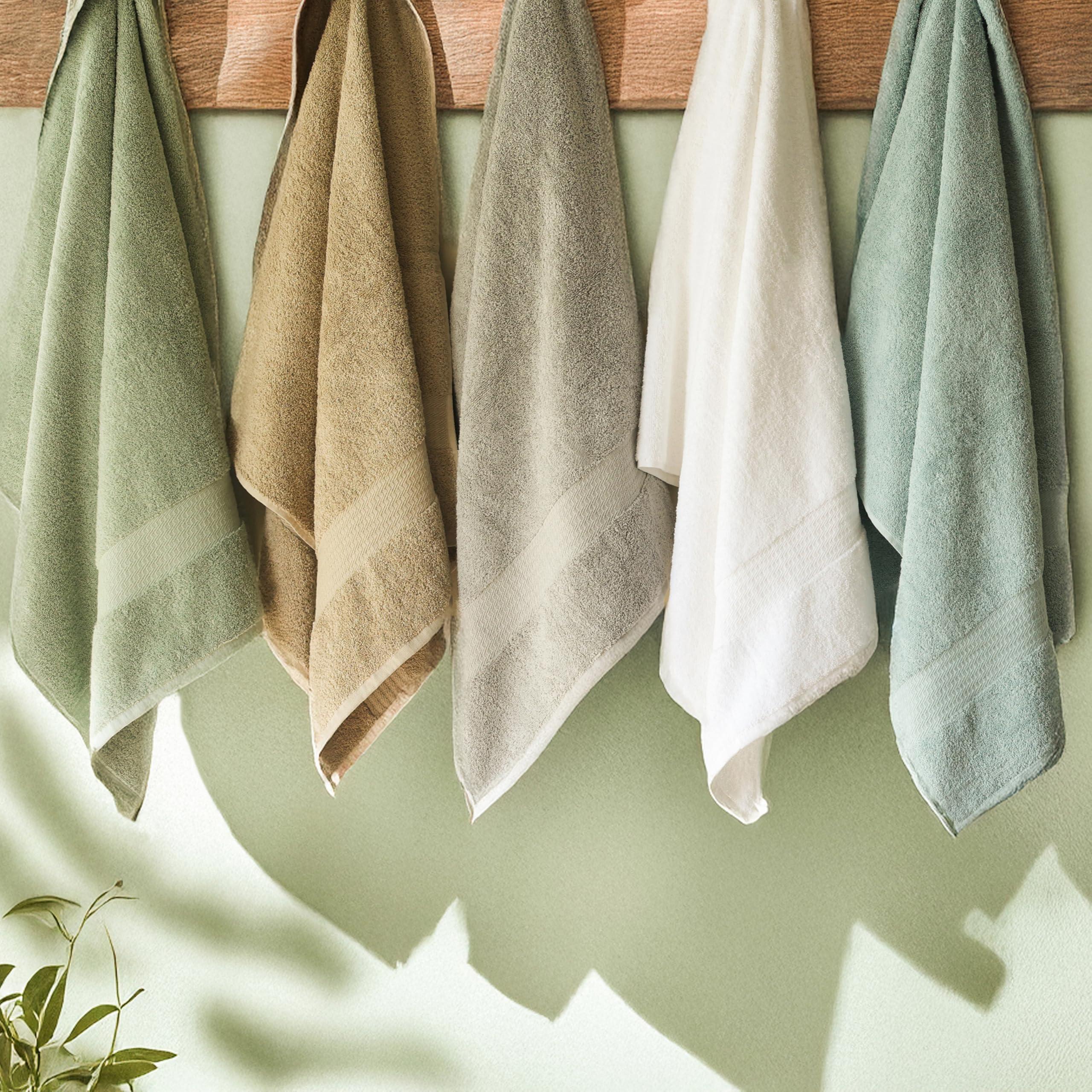 1888 Mills 1888 Mills 4 Pack Premium Bath Towel Set, True Classics Premium Cotton Blend, Super Soft and Highly Absorbent Bath Towels for Bathroom, Hotels, Spa and Gym, Taupe