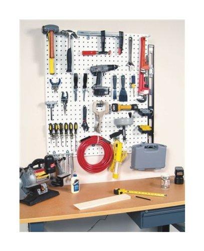 Triton Triton Products LB18-CK 2 LocBoard Square Hole Pegboards 18-Inch W by 36-Inch H by 9/16-Inch D Steel with 30 pc, LocHook Assortment and Hanging Bin System