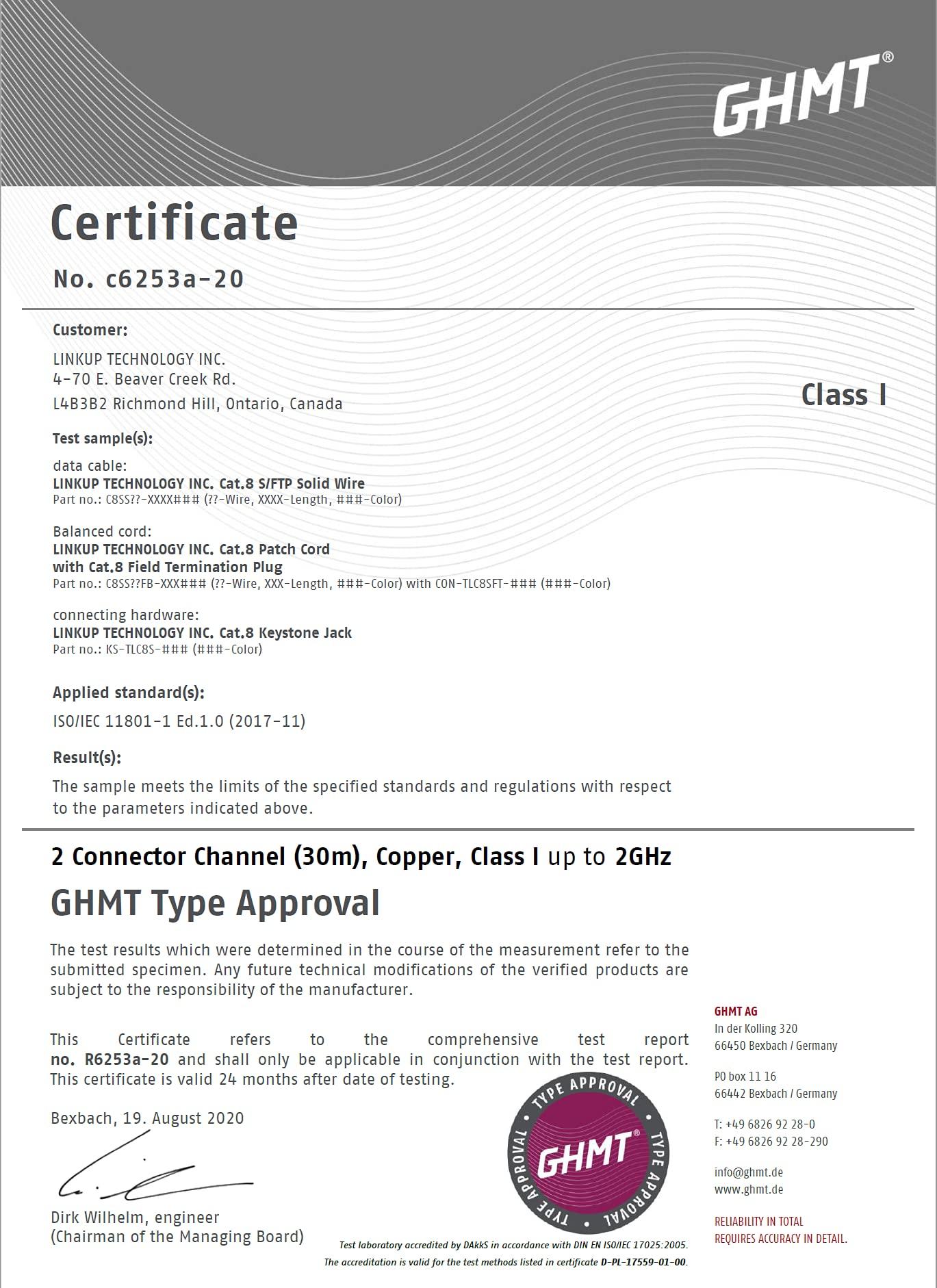 LINKUP LINKUP - Cat8 Ethernet Cable S/FTP 22AWG Screened Solid Cable | 2000MHz (2GHz) up to 40Gbps | Future 5th-Gen Ethernet LAN Network 40G Structure Wires |Black| 50 Meter Bulk (Termination Required)