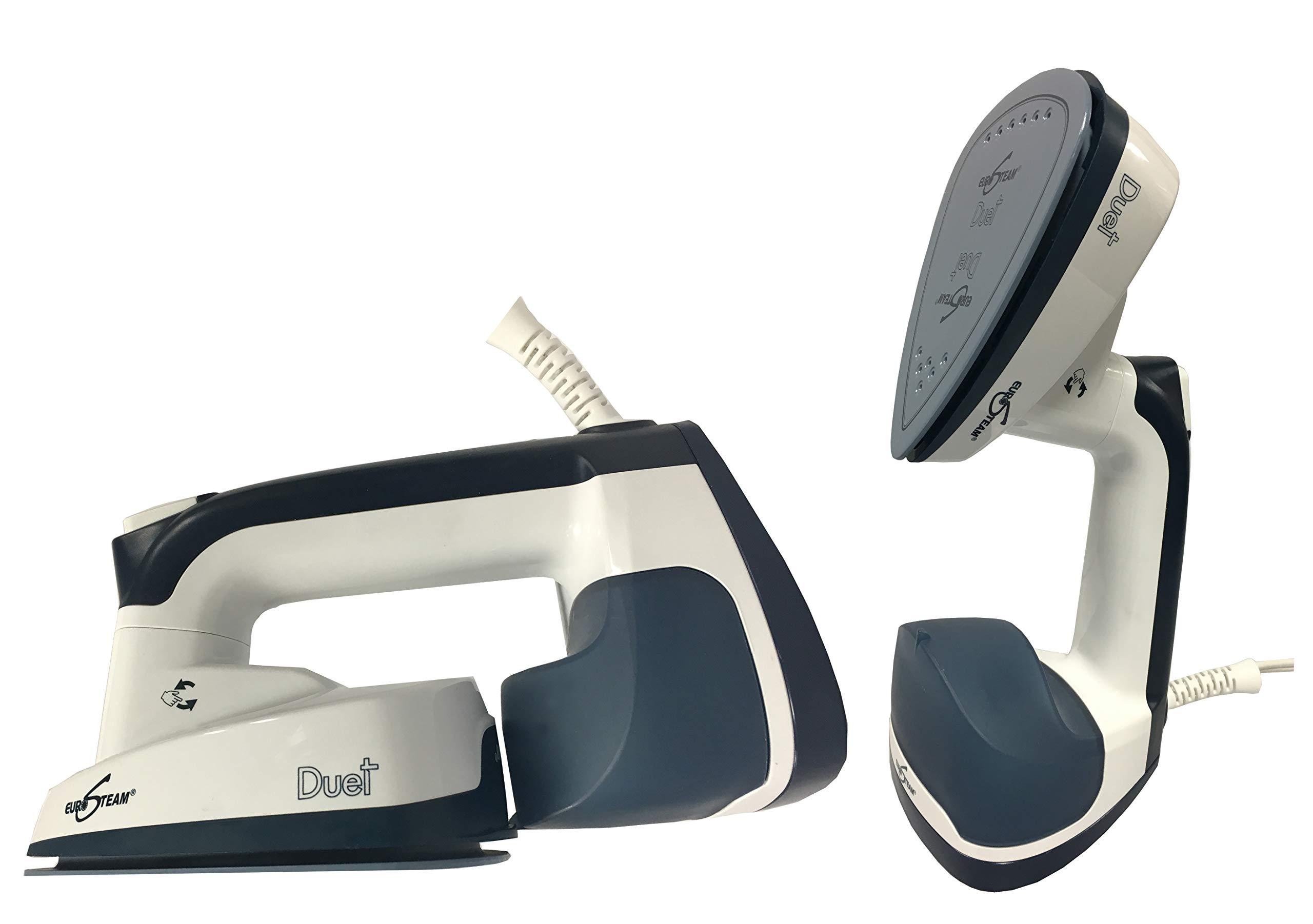 Eurosteam Eurosteam Duet 2-in-1 Portable Steam Iron Garment Steamer Reliable Handheld Iron with Water Tank Travel Essential