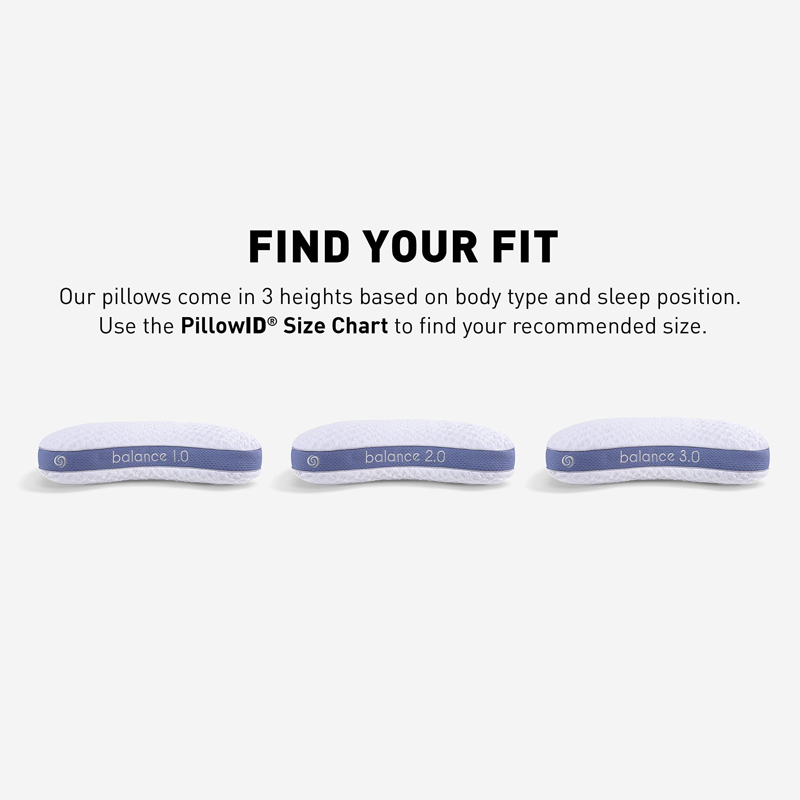 Bedgear Bedgear Balance Cuddle Curve Performance Pillow - Size 2.0 - Moisture-Wicking Pillow for Side Sleepers - Medium Firmness Bed Pillow- Hypoallergenic, Washable Removable Cover - 20" W x 26" L x 5.75" H