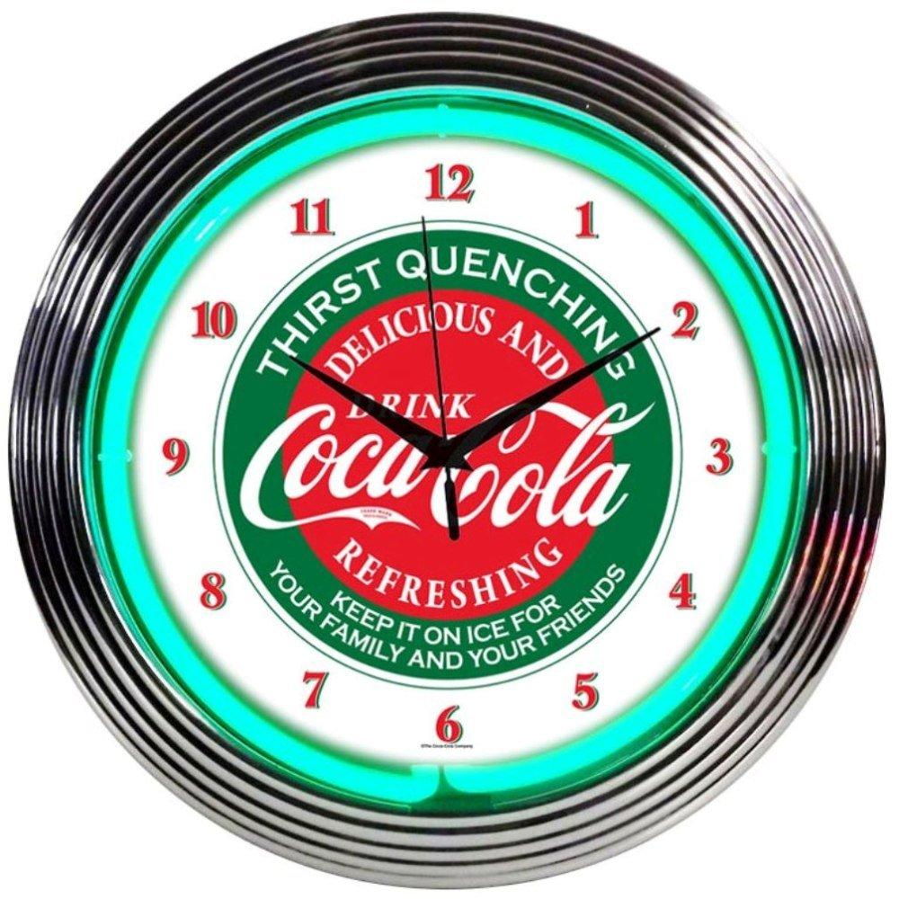 Neonetics Neonetics Drinks Coca Cola Evergreen Neon Wall Clock, 15"