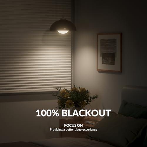 Boolegon Boolegon No Drill Blinds for Windows Blackout Cellular Shades Cordless No Tools Honeycomb Pull Down Blinds Easy Install No Screws Cellular Blinds for Door, Home, Beige, 34.5" W x 64" H