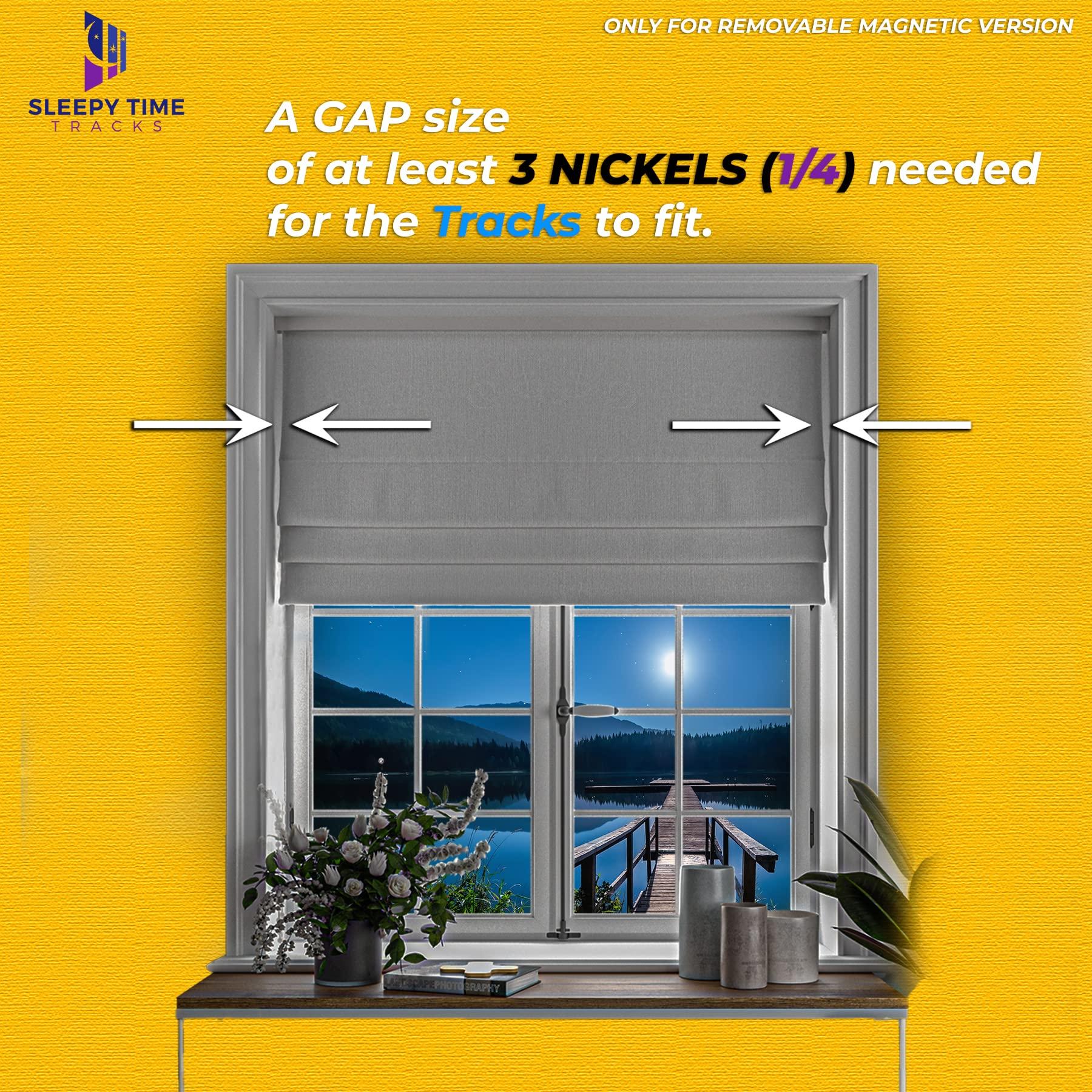 Sleepy Time Tracks Sleepy Time Tracks- Light Gap Blocker for Cellular and Window Shades. Effective at Light Blocking Along The Edges of Your Blackout Shades (72\" Black Removable)