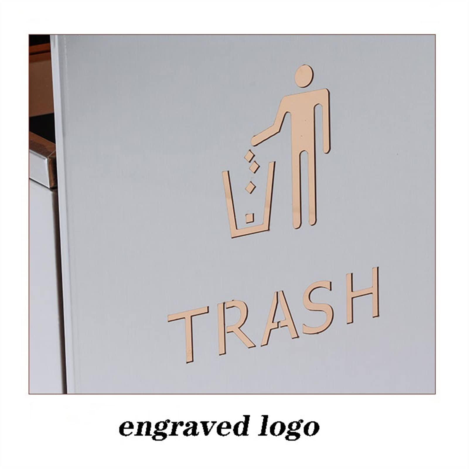 BONAD Kitchen Garbage Can Large-Capacity Trash Cans, Hotel Lobby, Shopping Malls, Vertical Trash Cans, Elevators, Outdoor Peel Boxes, Trash Cans Wastebasket