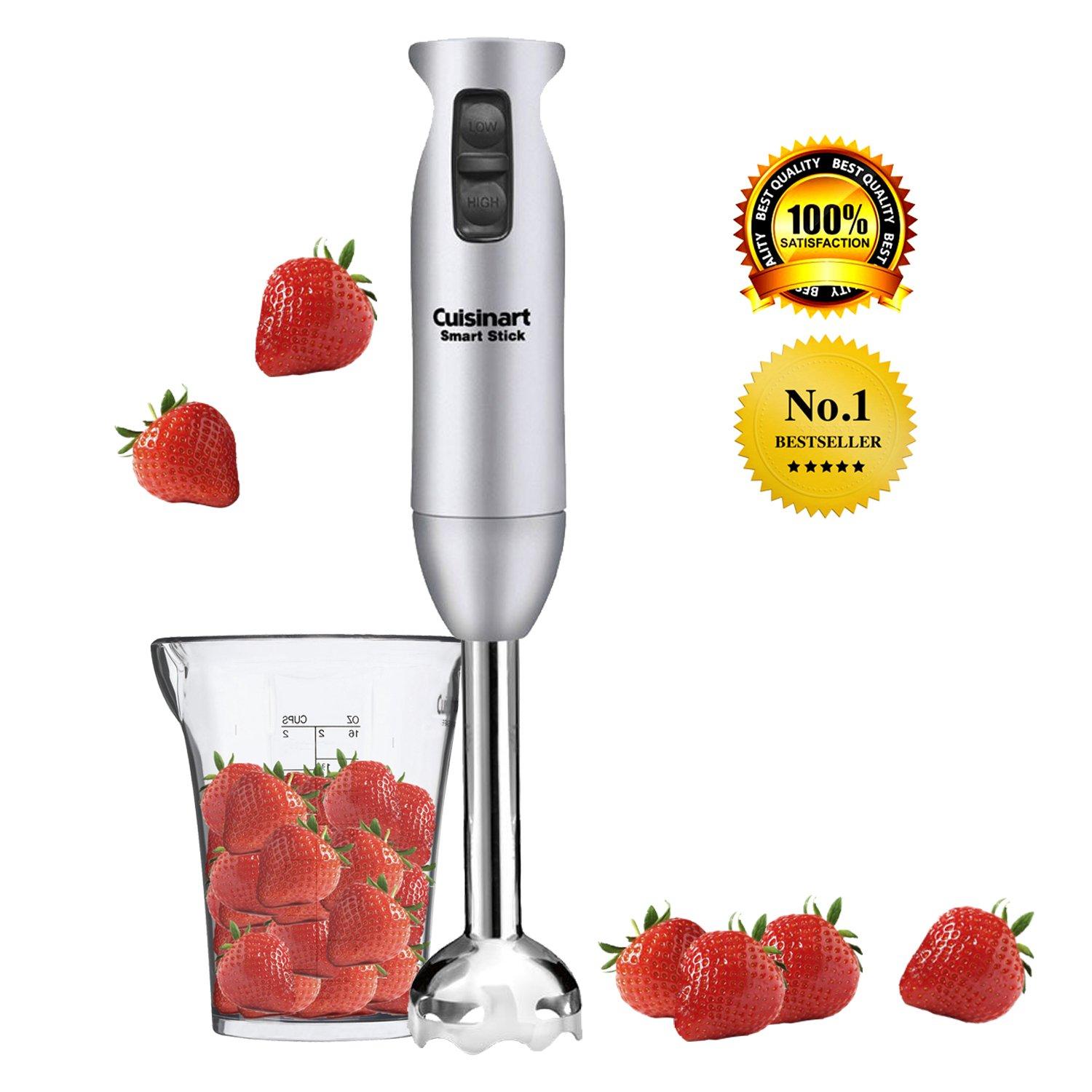 Cuisinart Cuisinart CSB-75BC Smart Stick 200 Watt 2 Speed Hand Blender, Brushed Chrome