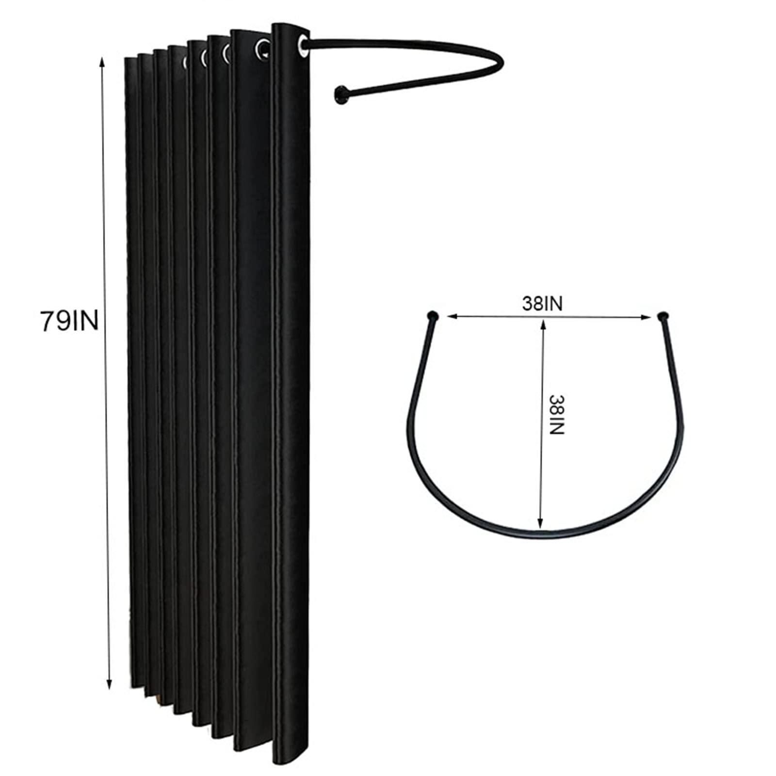 Madamera Madamera Clothing Store Fitting Room, Changing Room Used in Mall and Office, U-Dressing Room for Privacy Protection and Room Divider, Including Shading Curtain, Hanging Rod and Hook Up