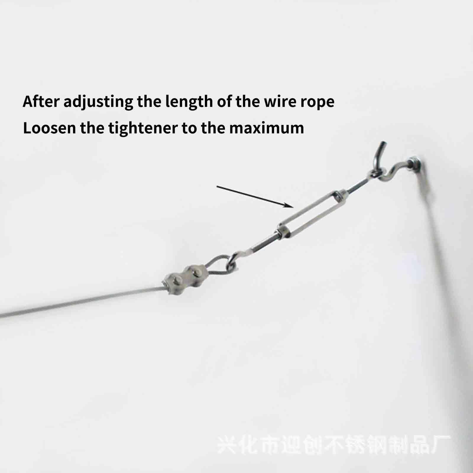 JUSHZ Retractable Washing Line Rope Clotheslines Clothesline Clothes Line for Outdoors Heavy Duty Strong Thick Steel Wire Rope Stainless Steel Outdoor Waterproof Rustproof Balcony (8m,Silver)