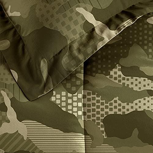 dream FACTORY Dream Factory Boys Army Green Desert Camo Comforter Set, Multi, Full