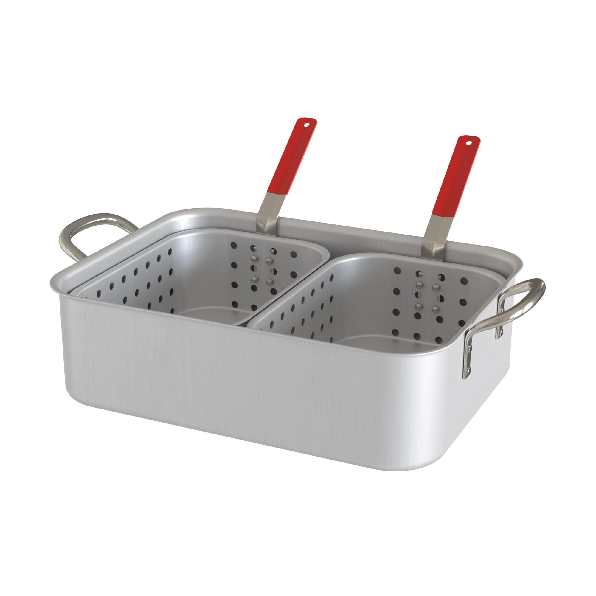 Krollen Industrial Krollen Industrial 18 Qt. Dual Basket Fryer/Fish Cooker - 55,000 BTU