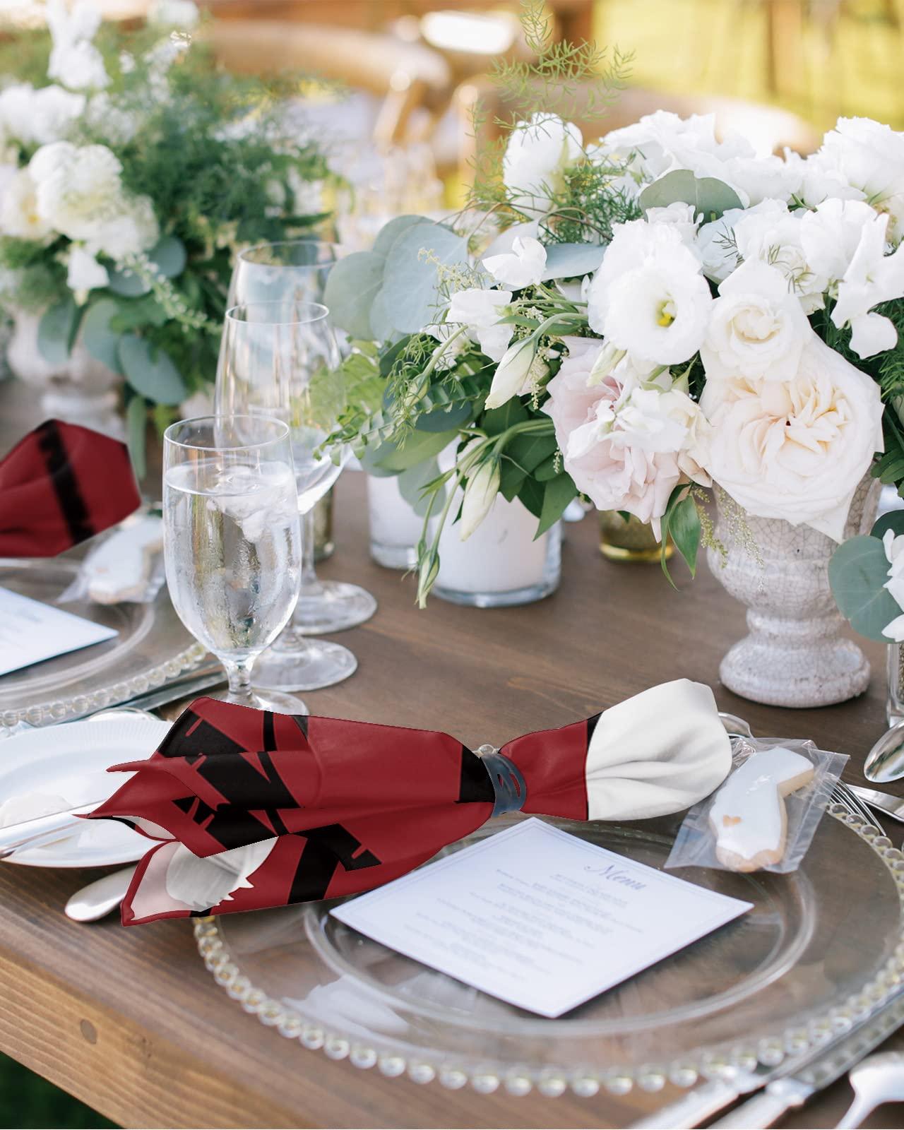 Kewadony Kewadony Christmas Bear Kitchen Towels 2 Pack Dish Towels for Kitchen, Red and Black Checkered Absorbent Microfiber Hand Towels for Bathroom, Soft Tea Towels Bar Towels, 18 x 28 Inch