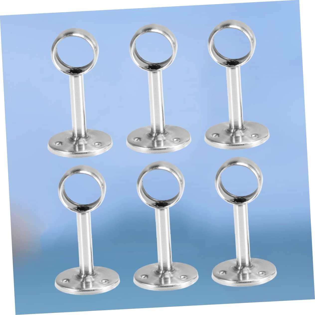 MAGICLULU MAGICLULU 6pcs Hanging Rod Holder Brackets Closet Wardrobe Curtains Rods Socket Holder Curtain Rod Holder Wardrobe Closet Holders Drapes Wardrobe Tube Closet Rod Hanger Wardrobe Rail Support