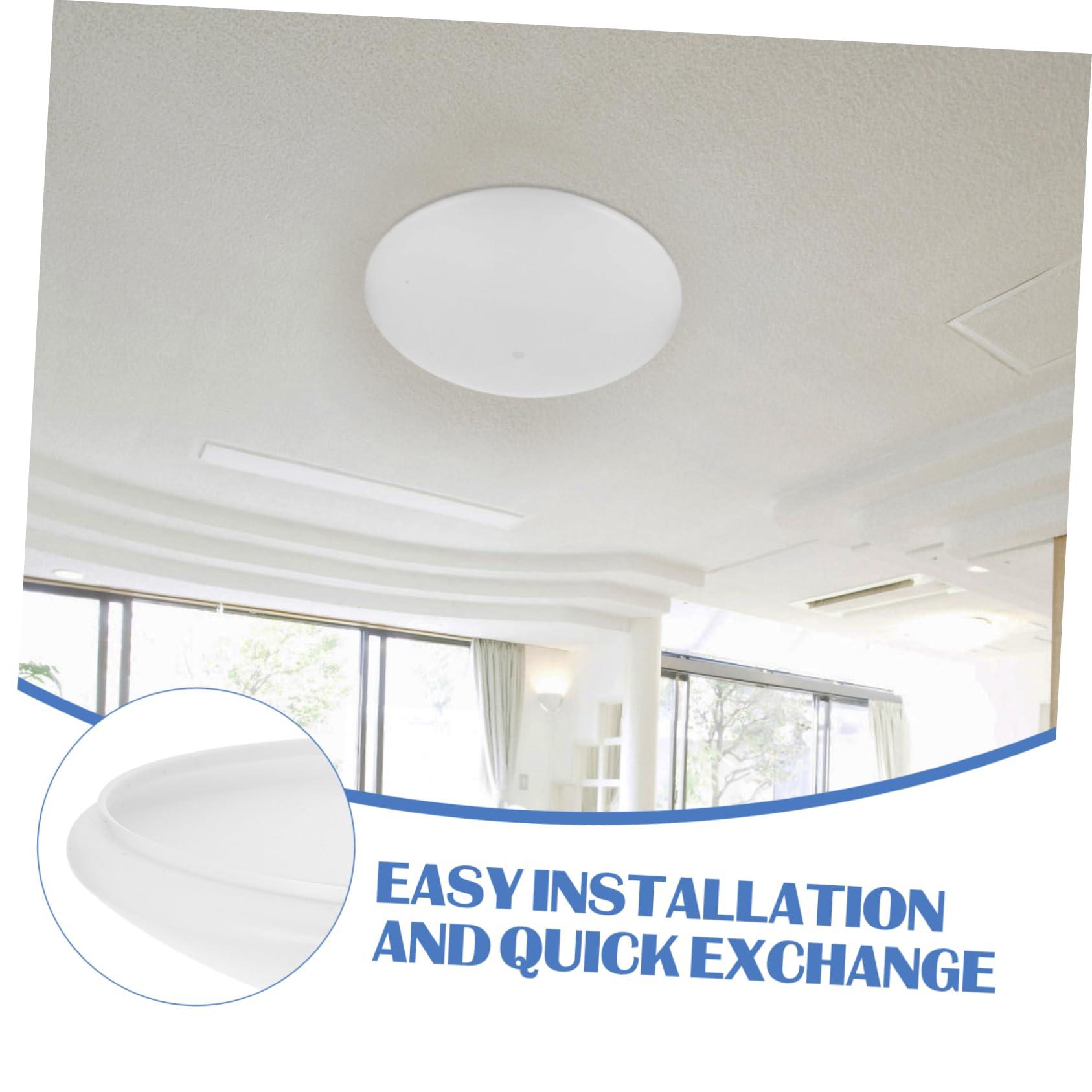 IWOWHERO IWOWHERO Ceiling Light Shade Replacement Round Plastic Cover for Bedroom Ceiling Lamp Fixture Accessory 38cm Diameter Easy Install